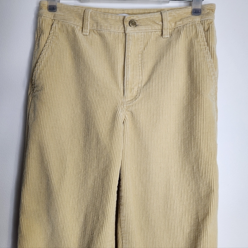 Aritzia Tna Ripcord Butter Yellow Corduroy Jogger Leg Pants Size 6 - Picture 2 of 15
